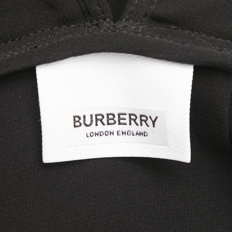 バーバリー インナー付き ドレス ワンピース サイズ:6 ブラック シルク レディース BURBERRY 【中古】
