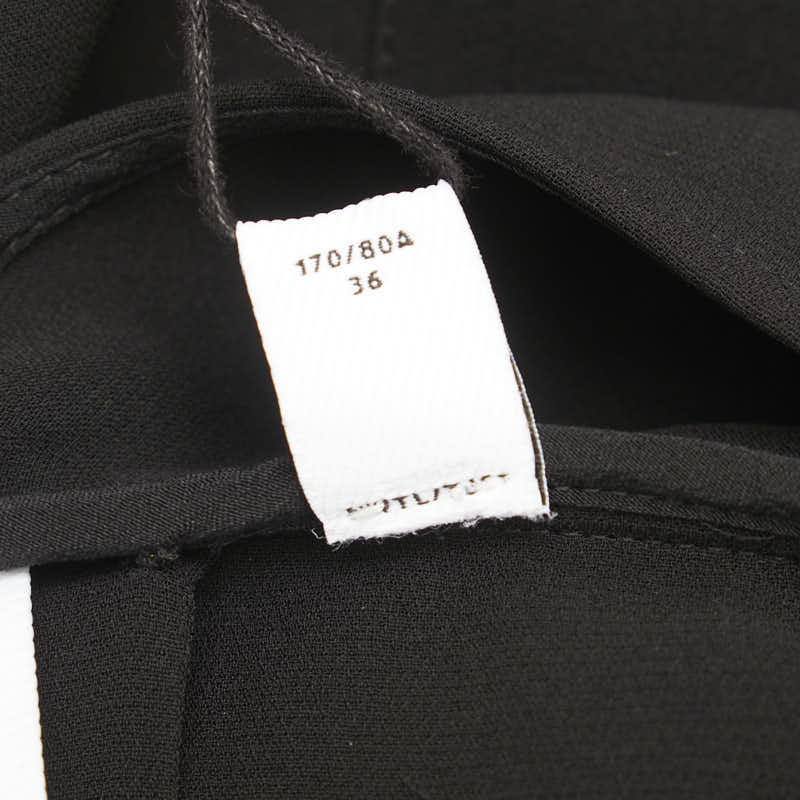 バーバリー インナー付き ドレス ワンピース サイズ:6 ブラック シルク レディース BURBERRY 【中古】