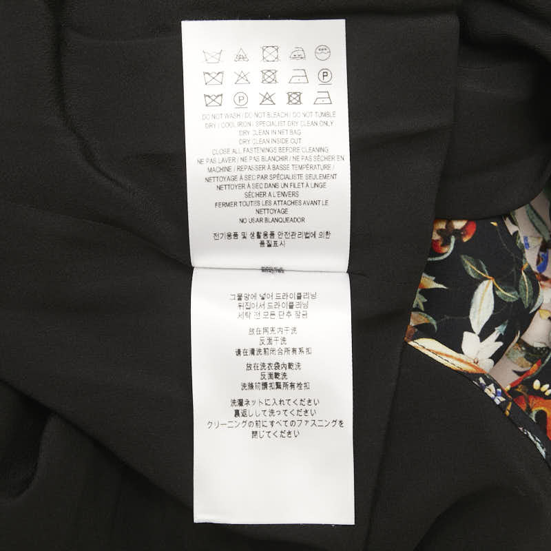 バーバリー 花 フラワー モチーフ ドレス キャミソールワンピース サイズ:8 ブラック マルチカラー シルク レディース BURBERRY 【中古】