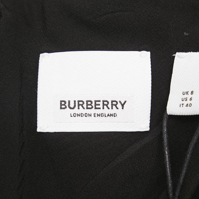 バーバリー 花 フラワー モチーフ ドレス キャミソールワンピース サイズ:8 ブラック マルチカラー シルク レディース BURBERRY 【中古】