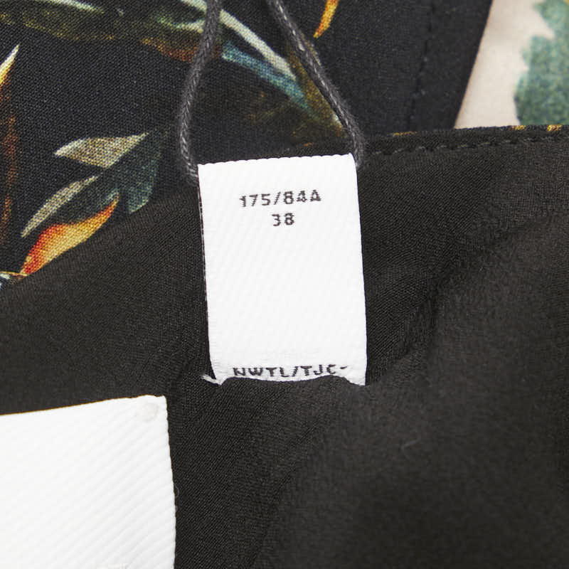 バーバリー 花 フラワー モチーフ ドレス キャミソールワンピース サイズ:8 ブラック マルチカラー シルク レディース BURBERRY 【中古】