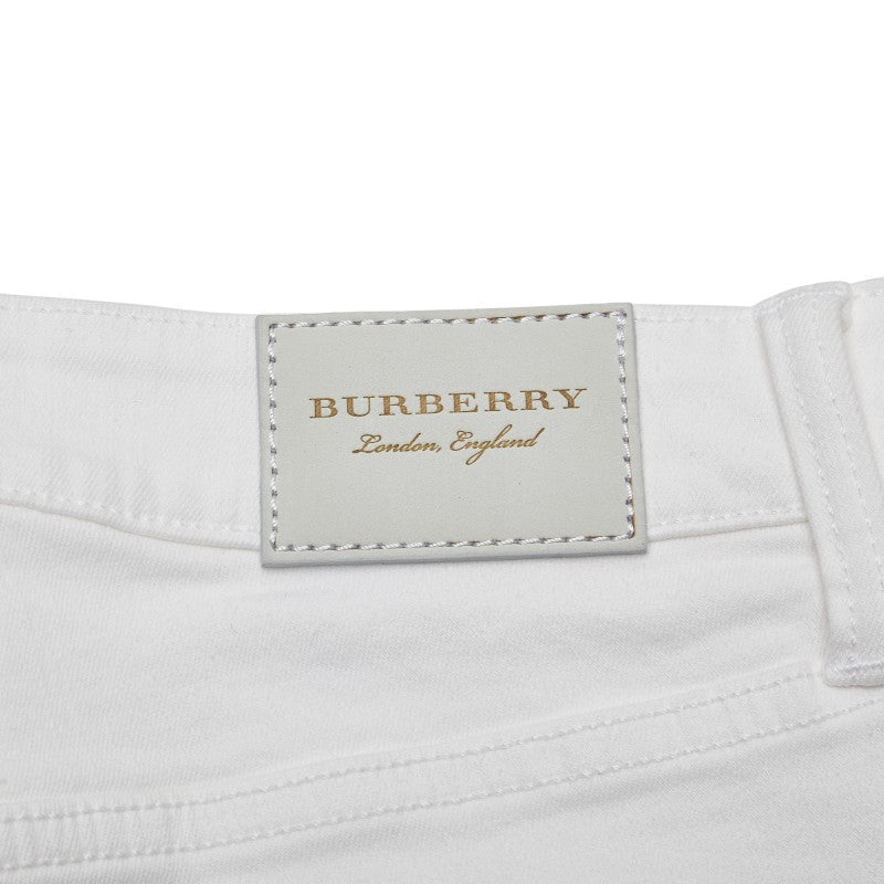 バーバリー ショートパンツ ローライズ サイズ：W26 ホワイト コットン レディース BURBERRY 【中古】