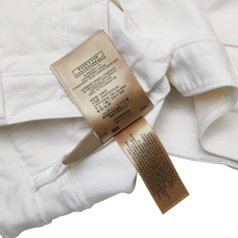 バーバリー ショートパンツ ローライズ サイズ：W26 ホワイト コットン レディース BURBERRY 【中古】