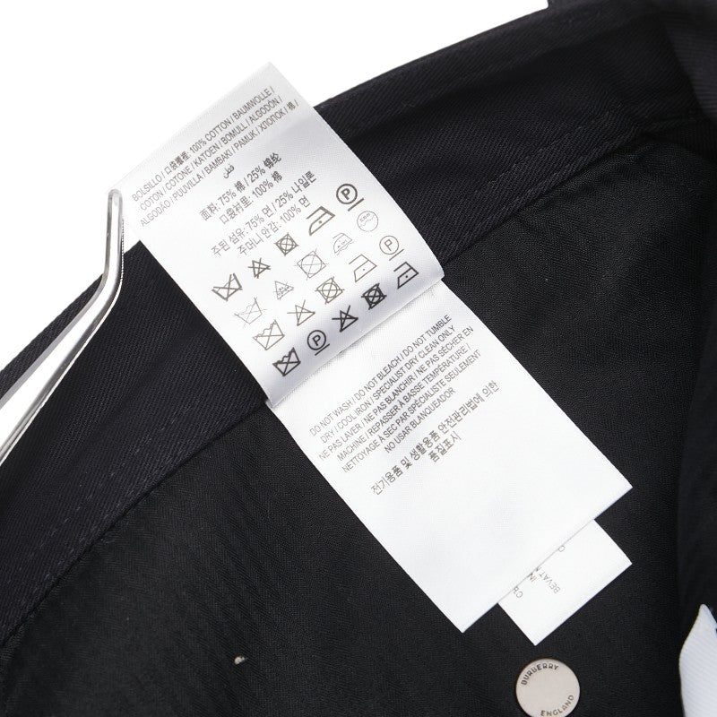 バーバリー パンツ サイズ：54 ブラック コットン ポリアミド メンズ BURBERRY 【中古】