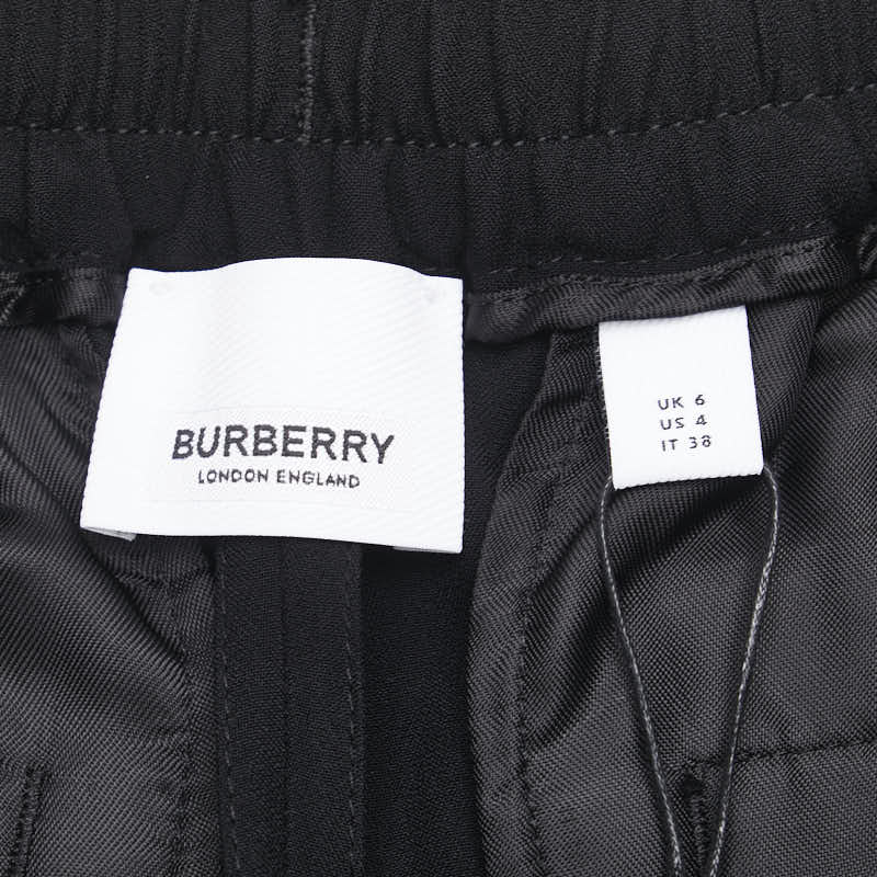 バーバリー TBロゴ パンツ サイズ：38 ブラック ビスコース レディース BURBERRY 【中古】