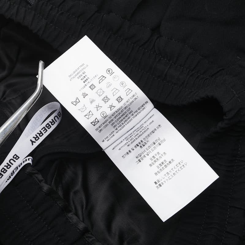バーバリー TBロゴ パンツ サイズ：38 ブラック ビスコース レディース BURBERRY 【中古】
