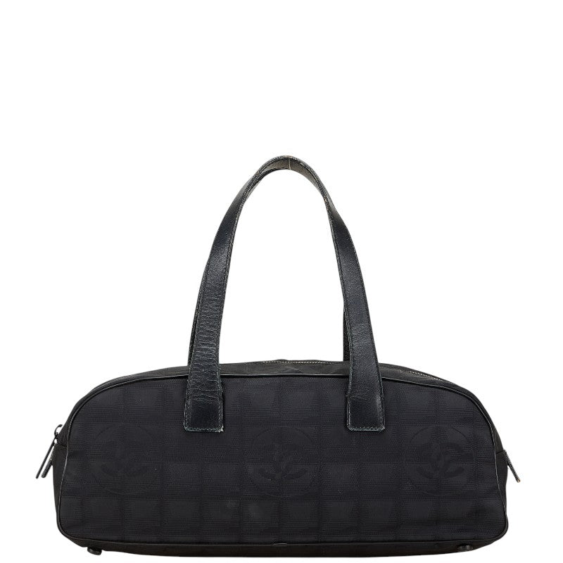 シャネル ニュートラベルライン ココマーク ミニボストンバッグ ハンドバッグ ブラック ナイロン レザー レディース CHANEL 【中古】