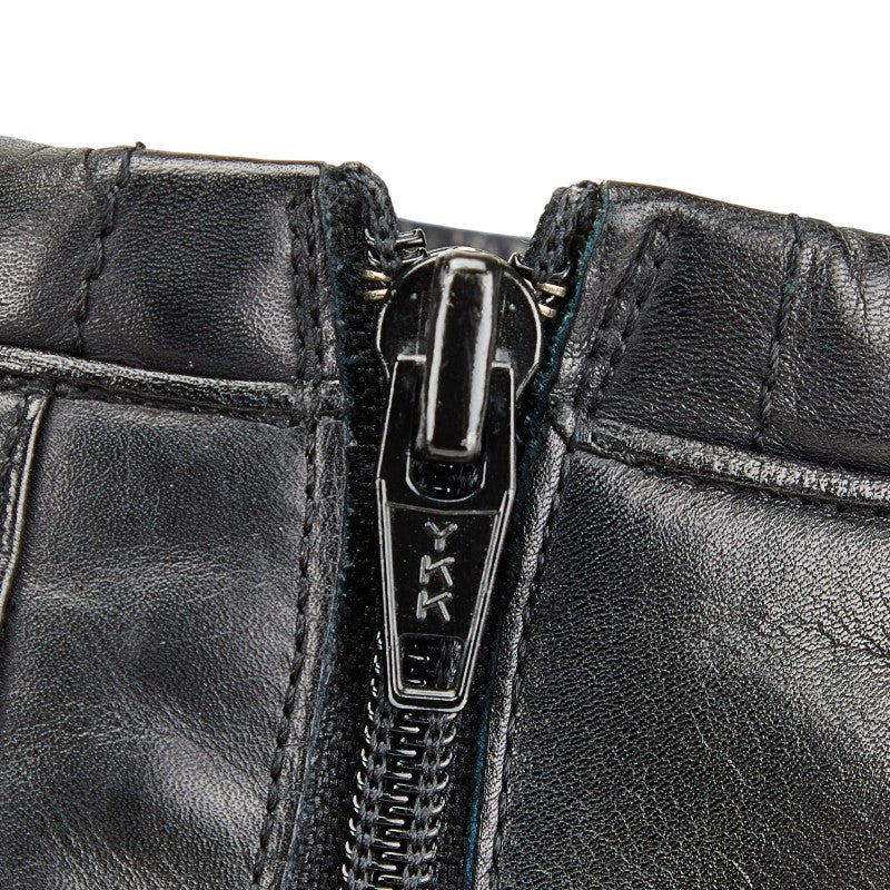 サンローラン YSL ブーツ ショートブーツ サイズ：24 ブラック レザー レディース SAINT LAURENT 【中古】