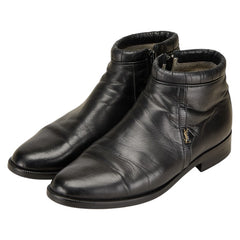 サンローラン YSL ブーツ ショートブーツ サイズ：24 ブラック レザー レディース SAINT LAURENT 【中古】