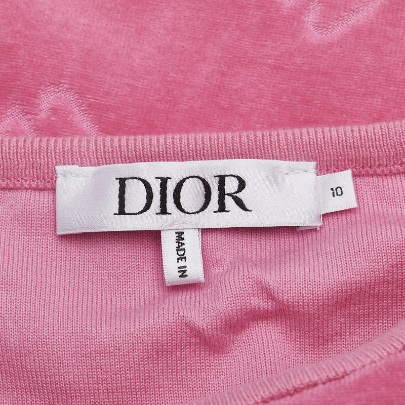 ディオール CDロゴ キッズ ワンピース サイズ:10 ピンク コットン レディース Dior 【中古】