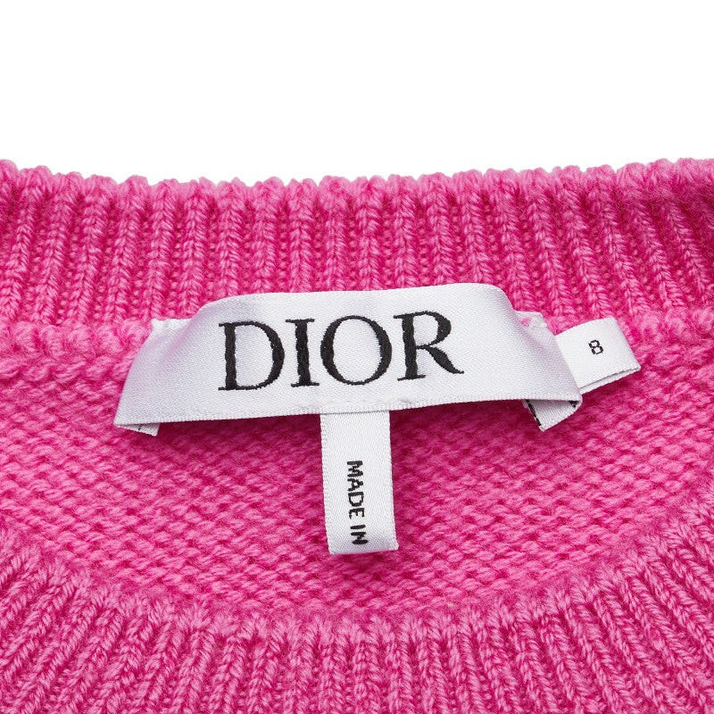 ディオール ロゴ セーター ニット サイズ：8 ピンク ウール レディース Dior 【中古】