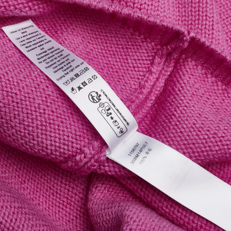 ディオール ロゴ セーター ニット サイズ：8 ピンク ウール レディース Dior 【中古】