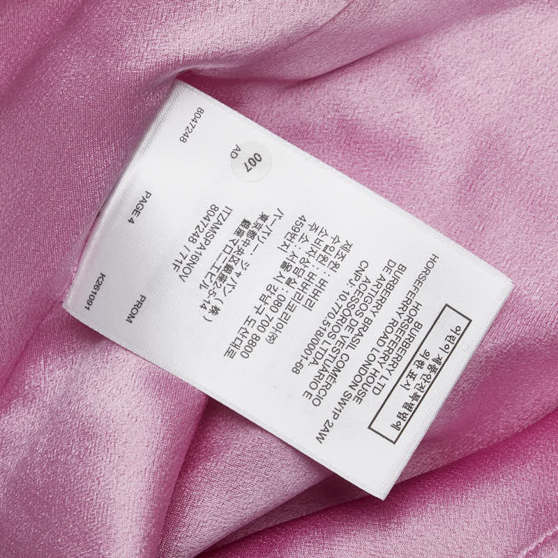 バーバリー Cape Sleeve Silk Dress ワンピース サイズ：38 8047248 ピンク シルク レディース BURBERRY 【中古】