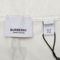 バーバリー 総柄 スカート フレアスカート サイズ：42 ホワイト マルチカラー ビスコース レディース BURBERRY 【中古】