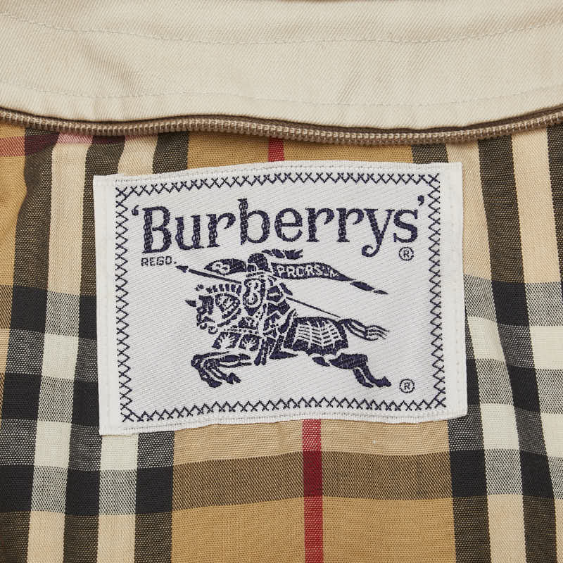 バーバリー ノバチェック ステンカラーコート ベージュ ポリエステル コットン レディース BURBERRY 【中古】