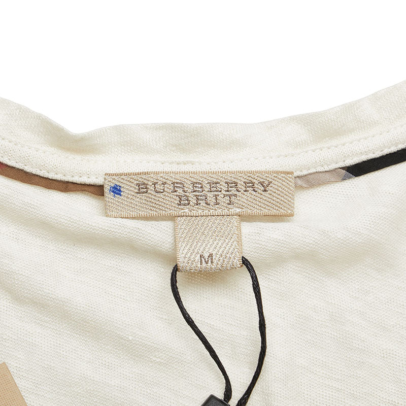 バーバリー ニット サマーニット サイズ：M ベージュ マルチカラー リネン メンズ BURBERRY 【中古】