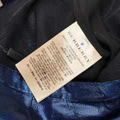 バーバリー スカート フレアスカート サイズ：38 メタリックブルー シルク 金属繊維 レディース BURBERRY 【中古】