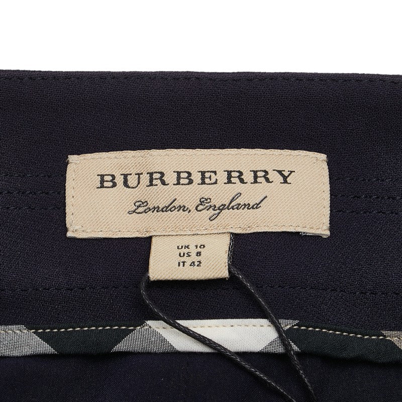バーバリー スカート サイズ：42 ネイビー レッド ビスコース レディース BURBERRY 【中古】
