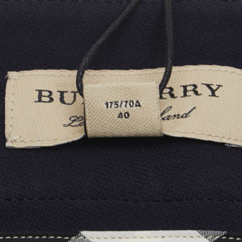 バーバリー スカート サイズ：42 ネイビー レッド ビスコース レディース BURBERRY 【中古】