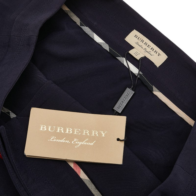バーバリー スカート サイズ：42 ネイビー レッド ビスコース レディース BURBERRY 【中古】