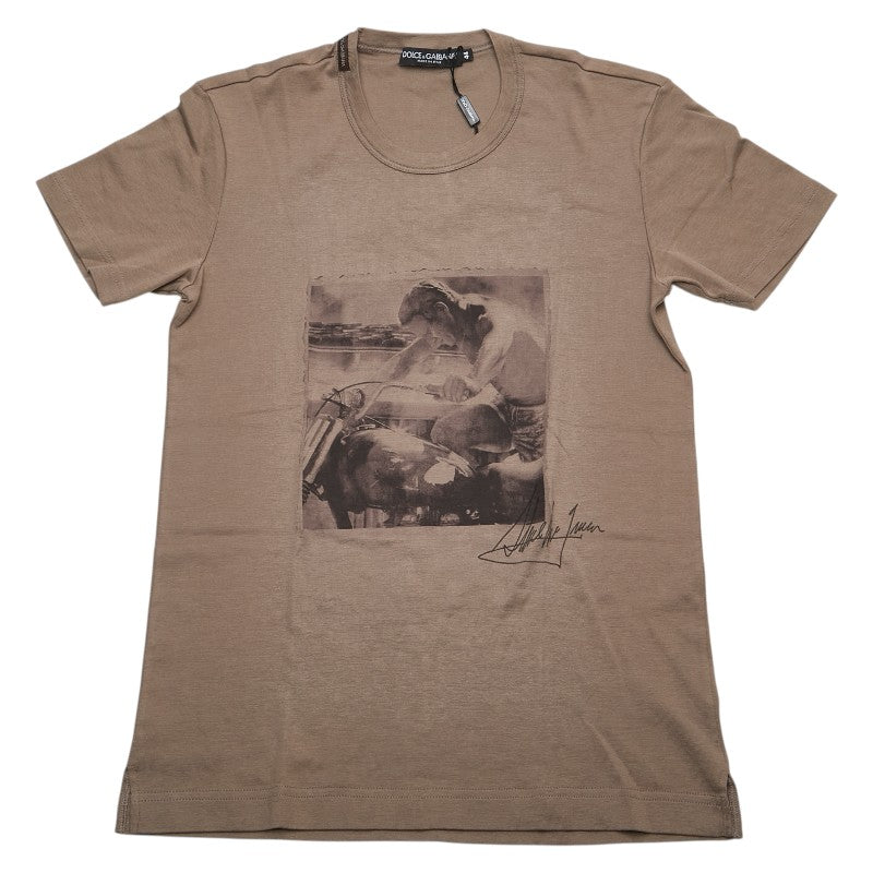 ドルチェアンドガッバーナ スティーブ マックイーン Tシャツ サイズ:44 ブラウン コットン メンズ DOLCE&GABBANA 【中古】