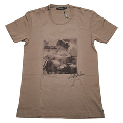 ドルチェアンドガッバーナ スティーブ マックイーン Tシャツ サイズ:44 ブラウン コットン メンズ DOLCE&GABBANA 【中古】