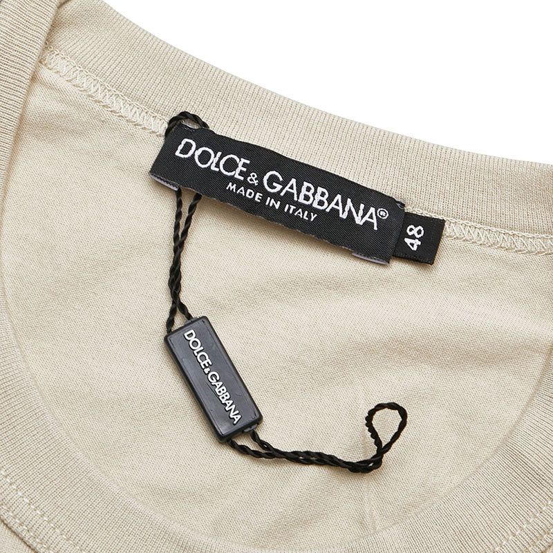 ドルチェアンドガッバーナ スティーブ マックイーン Tシャツ サイズ:48 ベージュ マルチカラー コットン メンズ DOLCE&GABBANA 【中古】