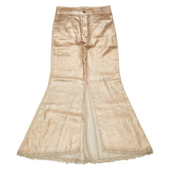 シャネル スカート ロングスカート サイズ：36 ゴールド リネン シルク レディース CHANEL 【中古】