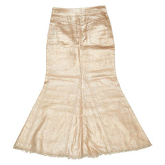 シャネル スカート ロングスカート サイズ：36 ゴールド リネン シルク レディース CHANEL 【中古】