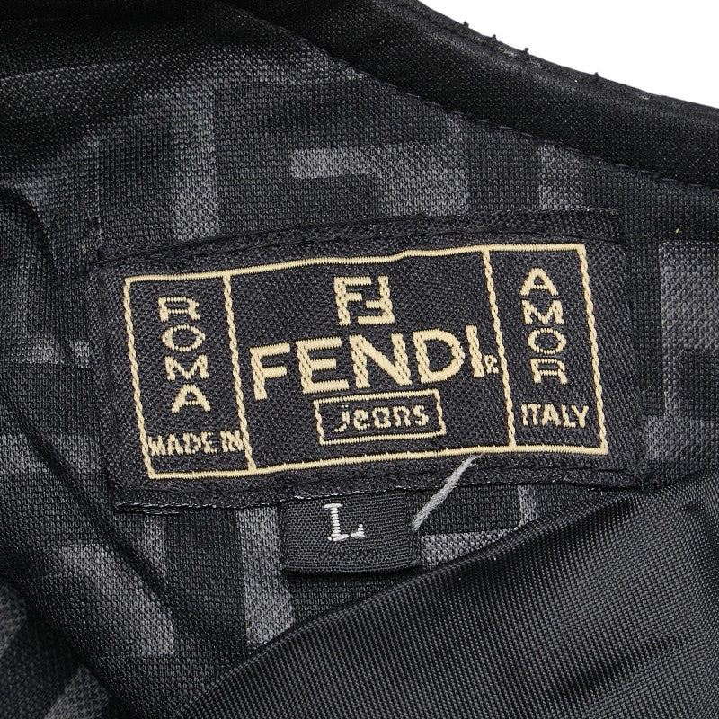 フェンディ ズッカ ノースリーブワンピース サイズ：L ブラック ポリエステル ポリアミド レディース FENDI 【中古】
