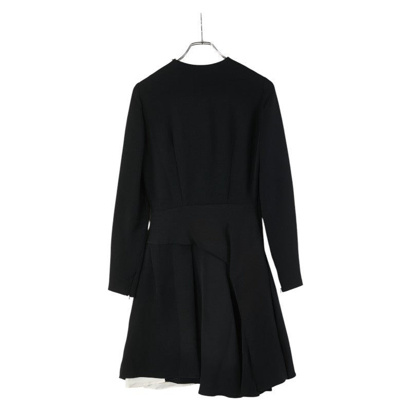ディオール ワンピース サイズ:38 ブラック ホワイト シルク レディース Dior 【中古】