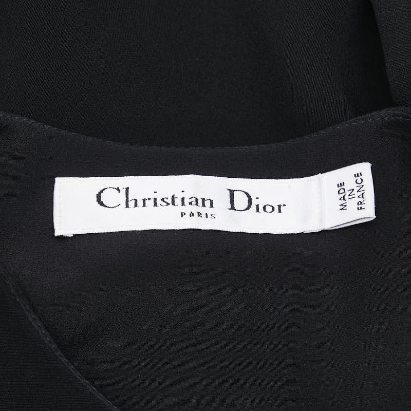ディオール ワンピース サイズ:38 ブラック ホワイト シルク レディース Dior 【中古】
