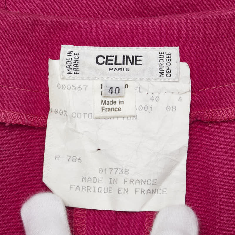 セリーヌ ワンピース サイズ：40 ピンク コットン レディース CELINE 【中古】