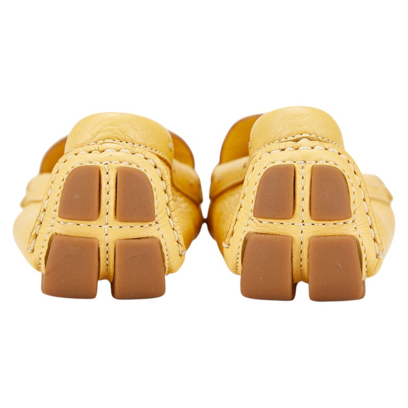 プラダ ドライビングシューズ サイズ：35 イエロー レザー レディース PRADA 【中古】