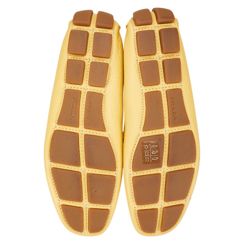 プラダ ドライビングシューズ サイズ：35 イエロー レザー レディース PRADA 【中古】