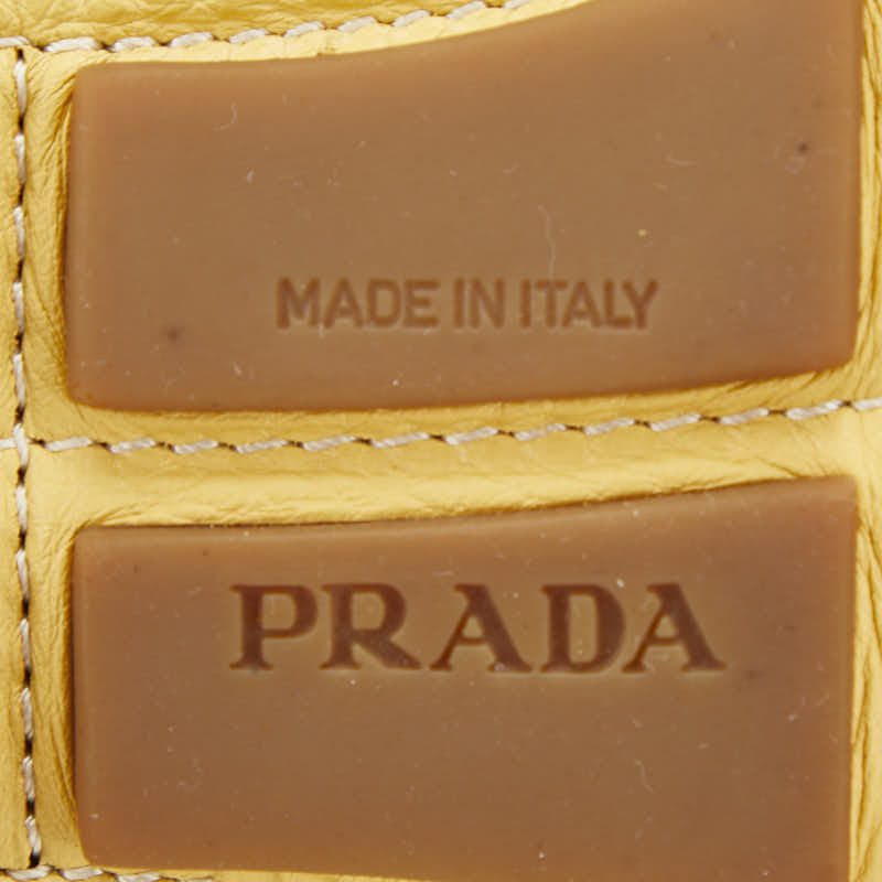 プラダ ドライビングシューズ サイズ：35 イエロー レザー レディース PRADA 【中古】