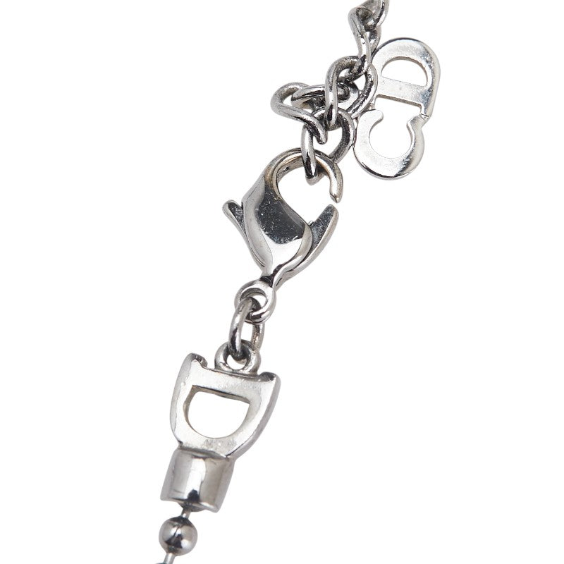 ディオール Diorロゴ プレート ボールチェーン ネックレス シルバー メタル レディース Dior 【中古】