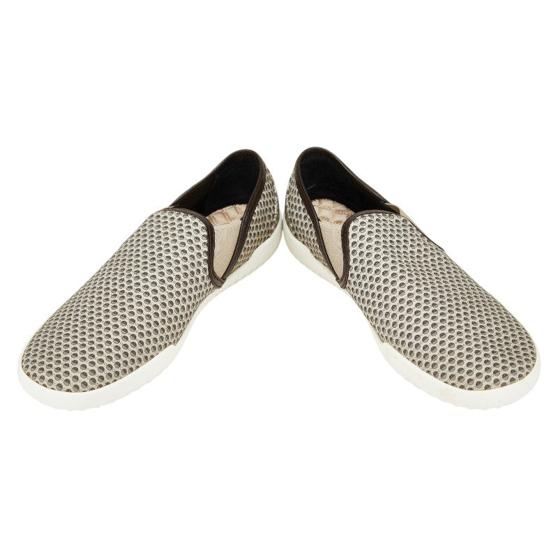 ドルチェアンドガッバーナ 総柄 シューズ スリッポン サイズ：7.5 ベージュブラウン キャンバス メンズ DOLCE&GABBANA 【中古】