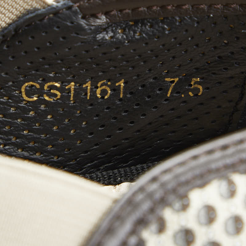 ドルチェアンドガッバーナ 総柄 シューズ スリッポン サイズ：7.5 ベージュブラウン キャンバス メンズ DOLCE&GABBANA 【中古】