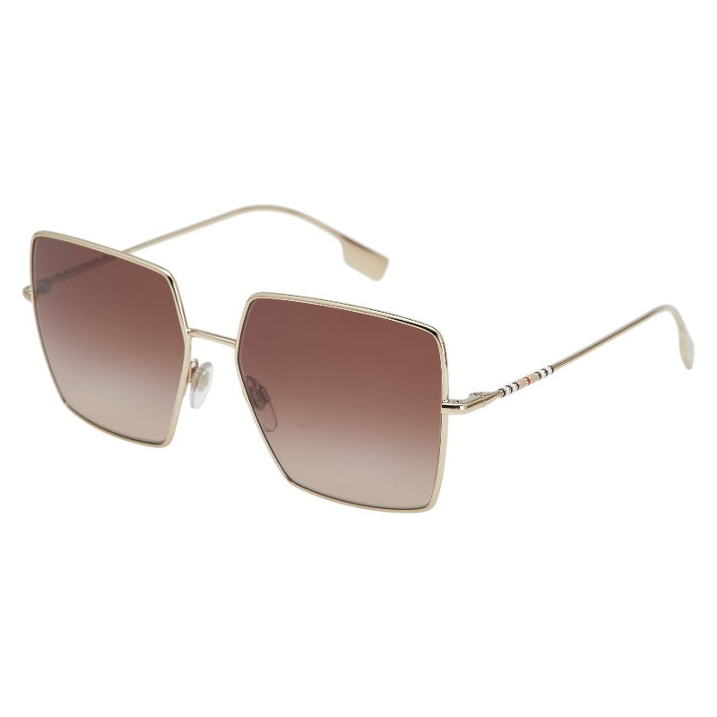 バーバリー スクエア サングラス B3133 ゴールド メッキ レディース BURBERRY 【中古】