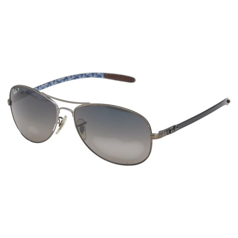 レイバン ロゴ サングラス ブラック ブルー プラスチック レディース Ray-Ban 【中古】
