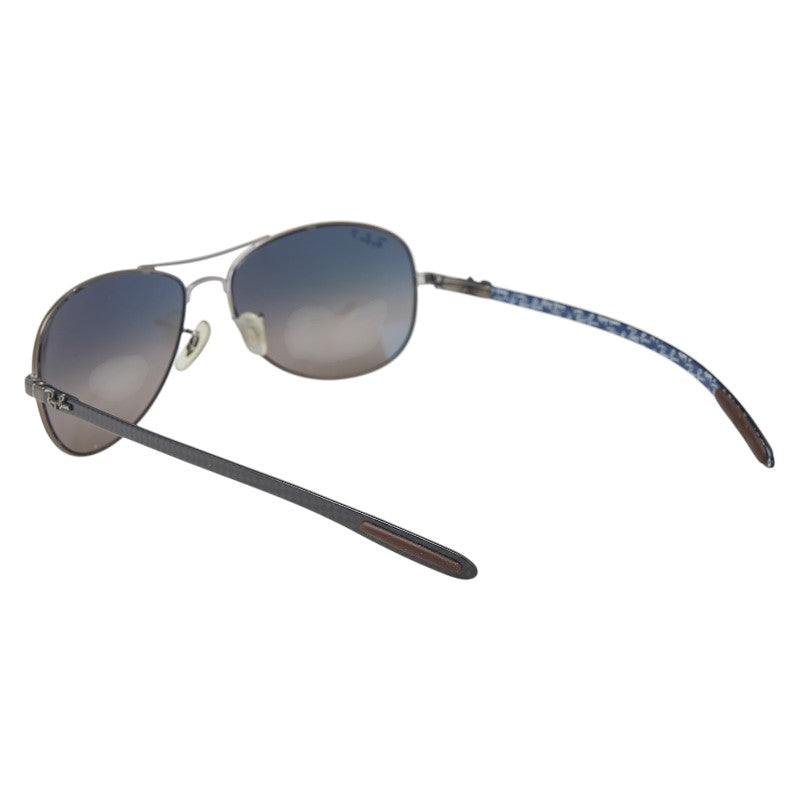 レイバン ロゴ サングラス ブラック ブルー プラスチック レディース Ray-Ban 【中古】