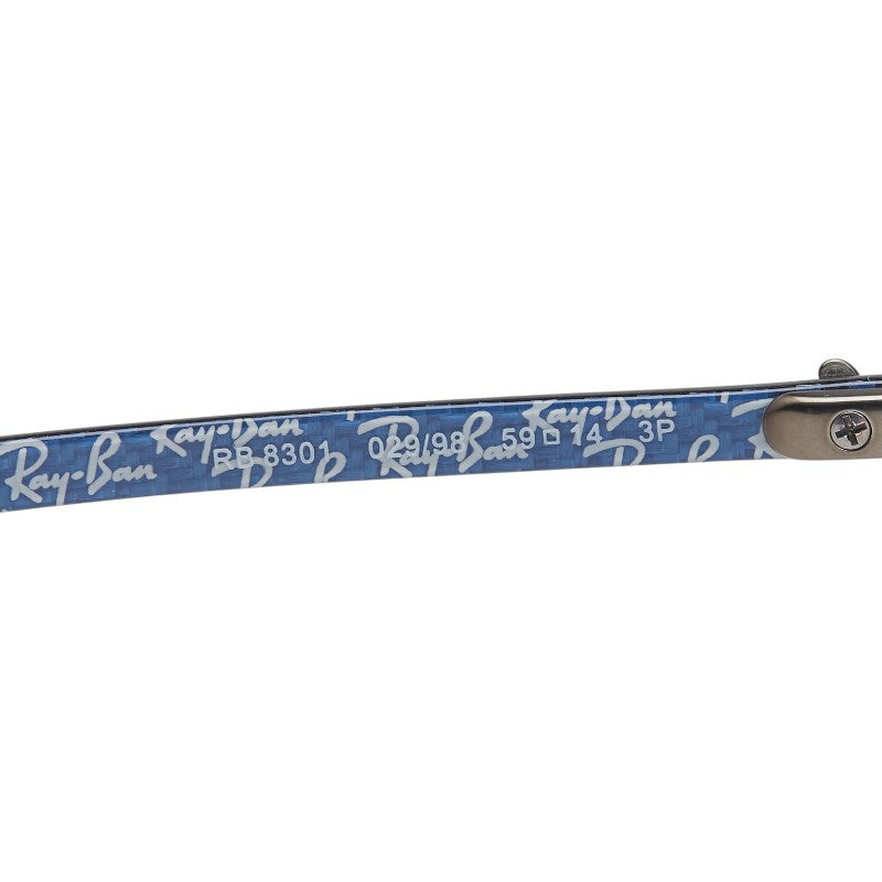 レイバン ロゴ サングラス ブラック ブルー プラスチック レディース Ray-Ban 【中古】