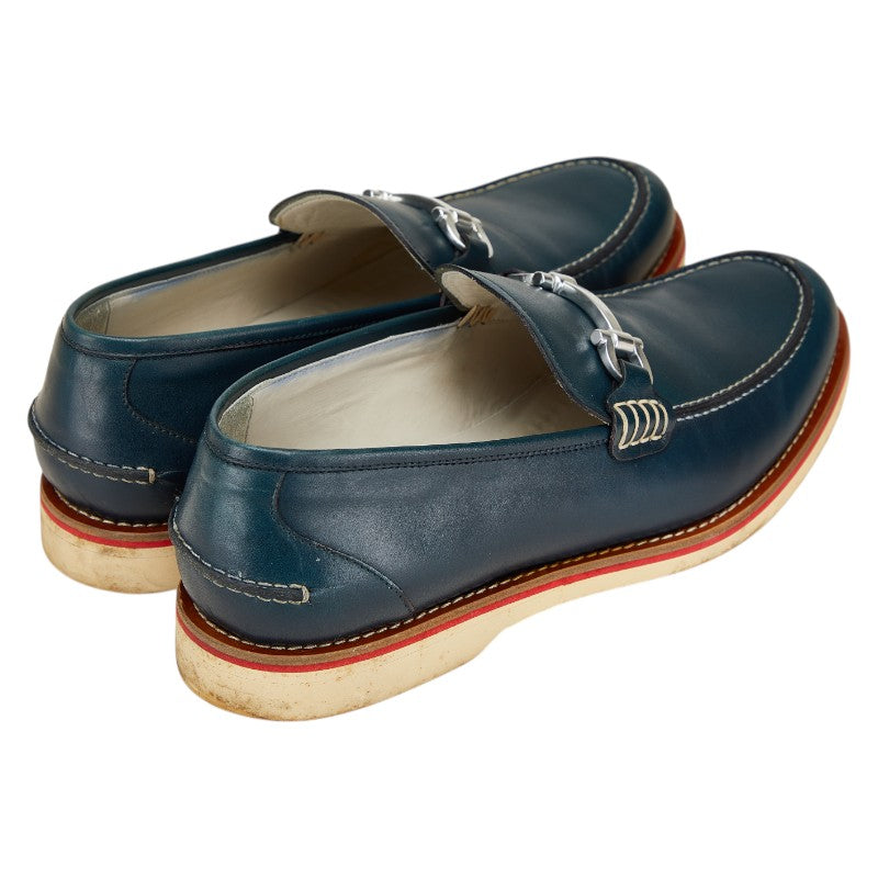 サルヴァトーレフェラガモ ガンチーニ ビットローファー サイズ:8 グリーン レザー メンズ Salvatore Ferragamo 【中古】