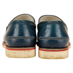 サルヴァトーレフェラガモ ガンチーニ ビットローファー サイズ:8 グリーン レザー メンズ Salvatore Ferragamo 【中古】