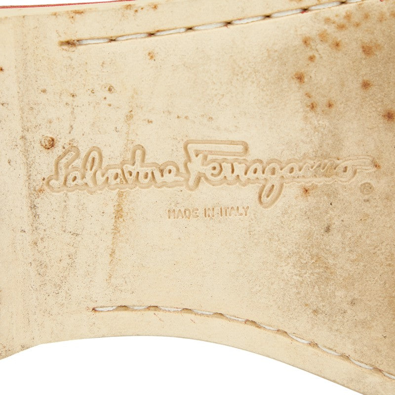 サルヴァトーレフェラガモ ガンチーニ ビットローファー サイズ:8 グリーン レザー メンズ Salvatore Ferragamo 【中古】