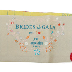 エルメス ツイリー BRIDES de GALA en fleues スカーフ グレー イエロー マルチカラー レディース HERMES 【中古】