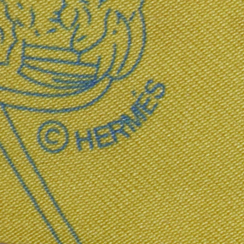 エルメス ツイリー BRIDES de GALA en fleues スカーフ グレー イエロー マルチカラー レディース HERMES 【中古】