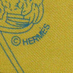 エルメス ツイリー BRIDES de GALA en fleues スカーフ グレー イエロー マルチカラー レディース HERMES 【中古】