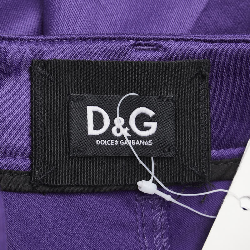 ドルチェアンドガッバーナ パンツ サイズ：38 パープル コットン ビスコース レディース DOLCE&GABBANA 【中古】